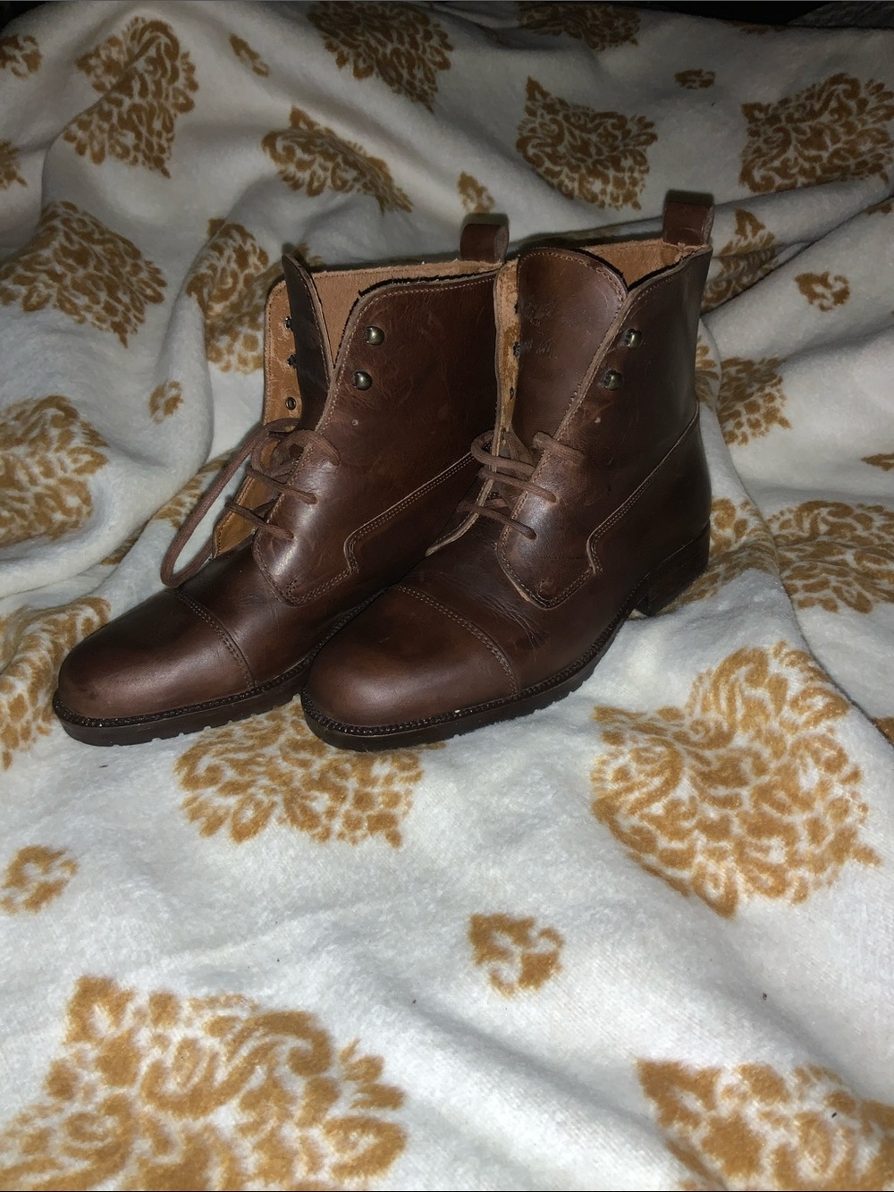 Vtg womens Brown cap toe Timberland ankle chukka boots. Sz. 8. New. Italy. - Picture 2 of 7